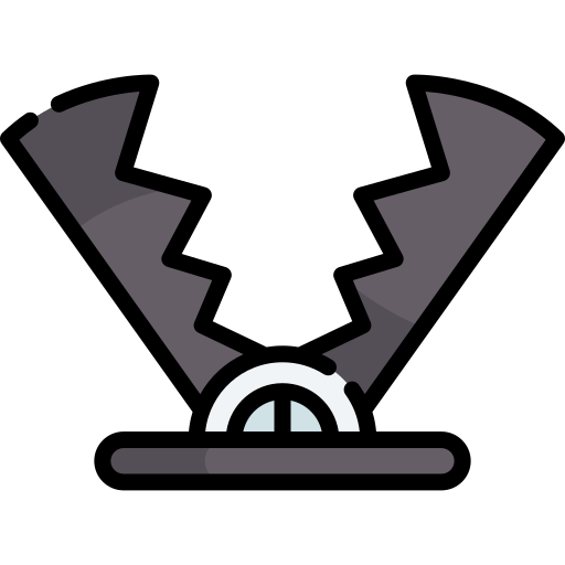 Round trap icon. Simple illustration of round trap vector icon for
