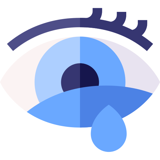 ojos llorosos icono gratis