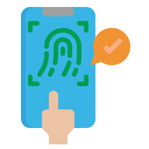lector dactilar icono gratis
