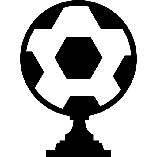 copa de fútbol con balón icono gratis