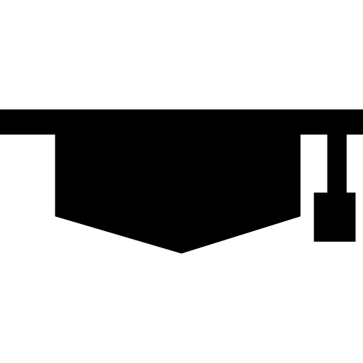 silueta de gorro de graduación icono gratis