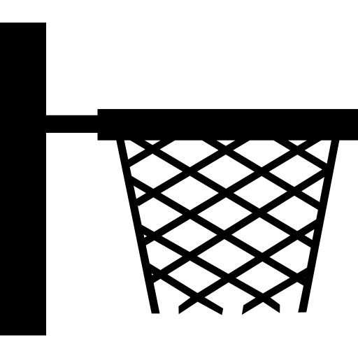 Vista lateral de la canasta de baloncesto para la clase de la escuela  deportiva - Iconos gratis de educación