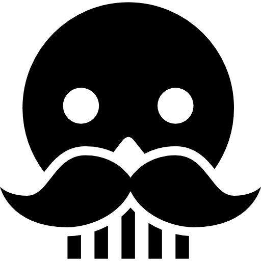 calavera con bigote de celebraciones de méxico icono gratis