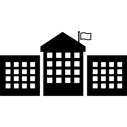 Educative academy buildings icon