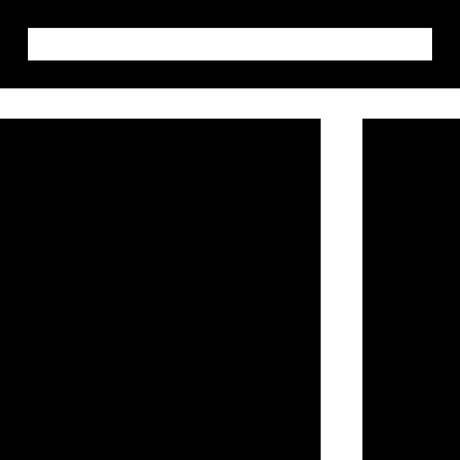 symbole d'interface de conception de mise en page avec barre latérale droite Icône gratuit