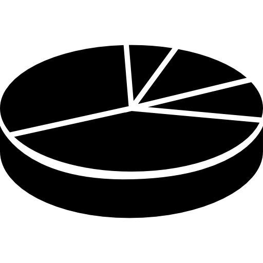 gráfico de pastel volumétrico de educación icono gratis