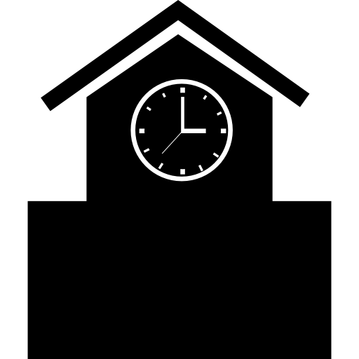 antiguo reloj de forma de casa de pájaros icono gratis