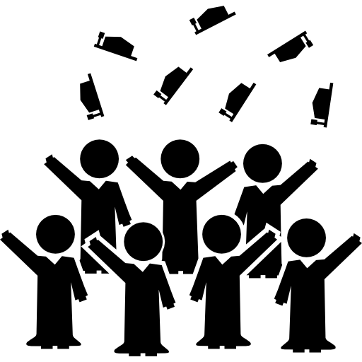 Throwing Graduation Caps PNG Transparent Images Free Download, Vector  Files