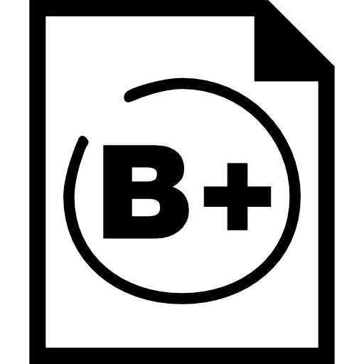 B Student Rating Symbol - Free Interface Icons