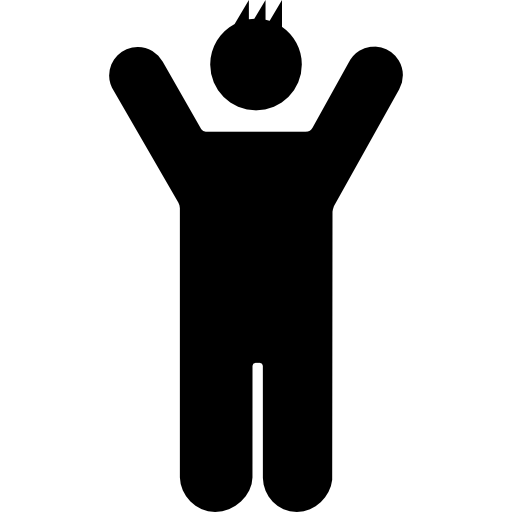 junge mit erhobenen armen kostenlos Icon junge mit erhobenen armen kostenlos Icon