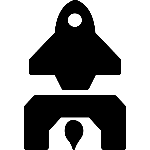 lanzamiento de cohetes al espacio exterior icono gratis