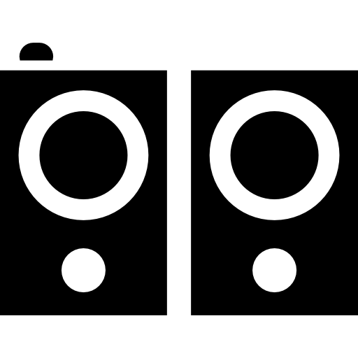 pareja de altavoces estéreo icono gratis