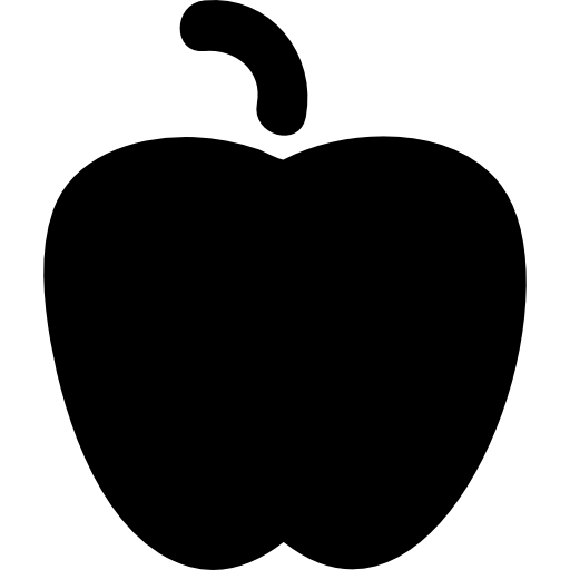 forma de manzana negra icono gratis