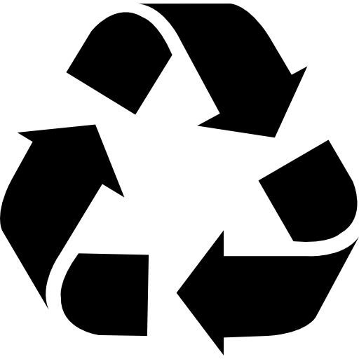 reciclar símbolo de tres flechas icono gratis