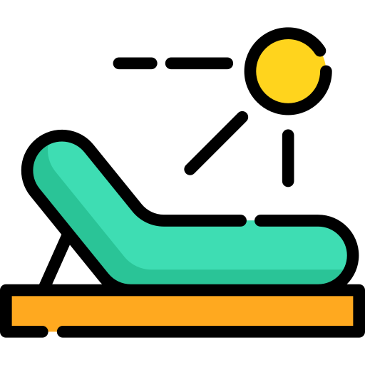 cama solar icono gratis