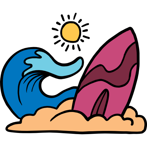 Surfing, surf, surfboard, beach icon - Download on Iconfinder