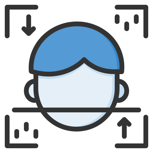 Face scanner Generic Outline Color icon