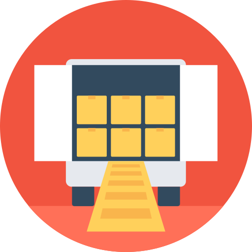 camión de reparto icono gratis