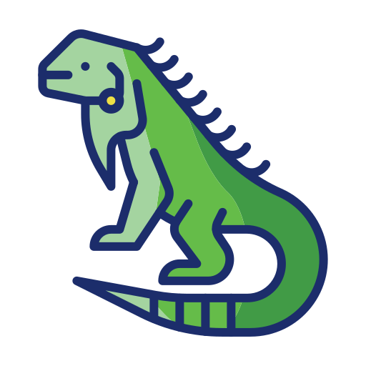 Iguana Flaticons Lineal Color icon