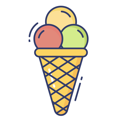 Ice cream cone Dinosoft Lineal Color icon