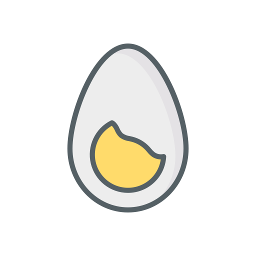 Boiled egg Dinosoft Lineal Color icon