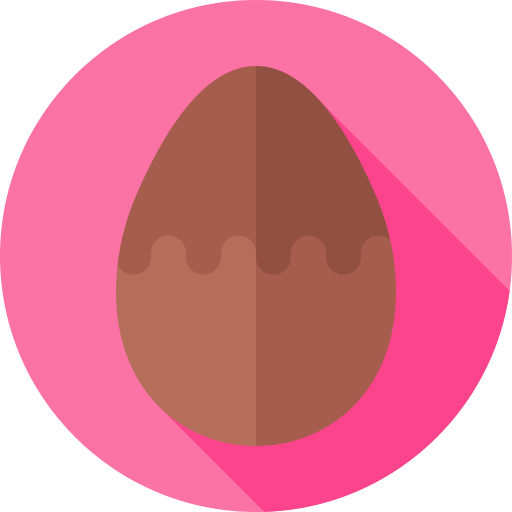 Chocolate Egg Flat Circular Flat Icon 9744