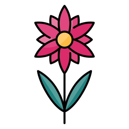 Flower Generic Outline Color icon