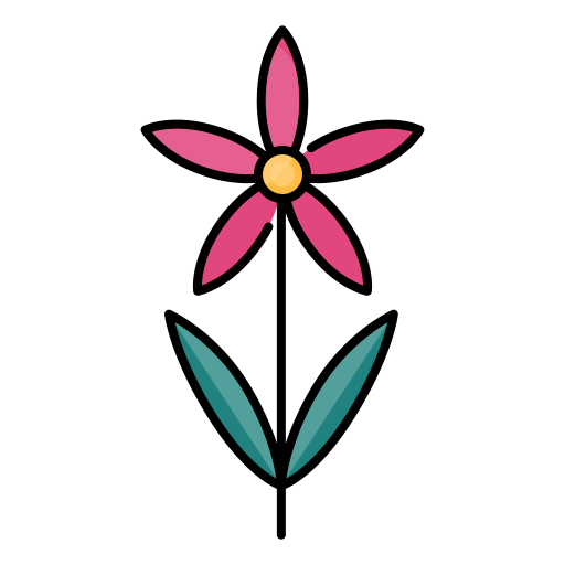 Flower Generic Outline Color icon