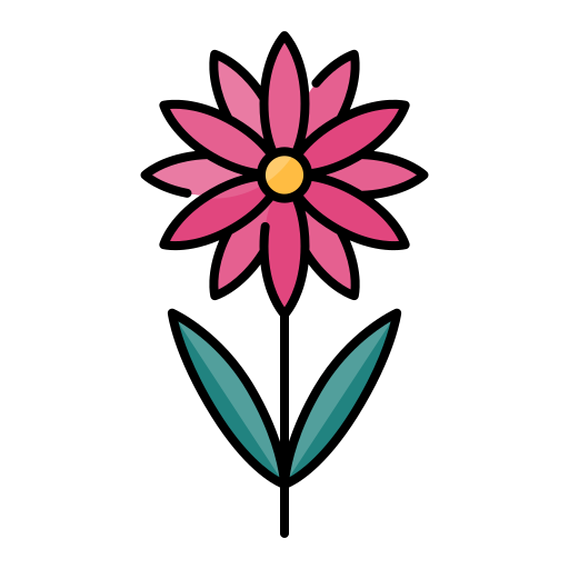 Flower Generic Outline Color icon