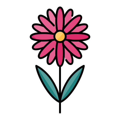 Flower Generic Outline Color icon