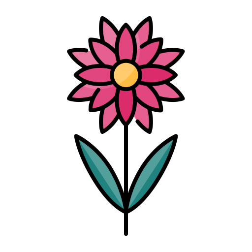 Flower Generic Outline Color icon