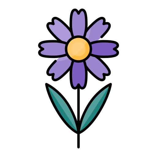 Flower Generic Outline Color icon