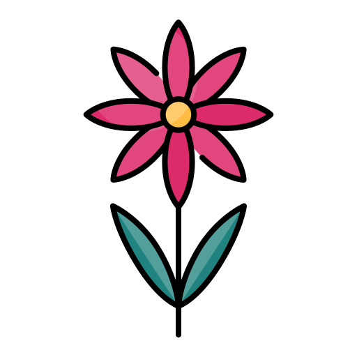 Flower Generic Outline Color icon