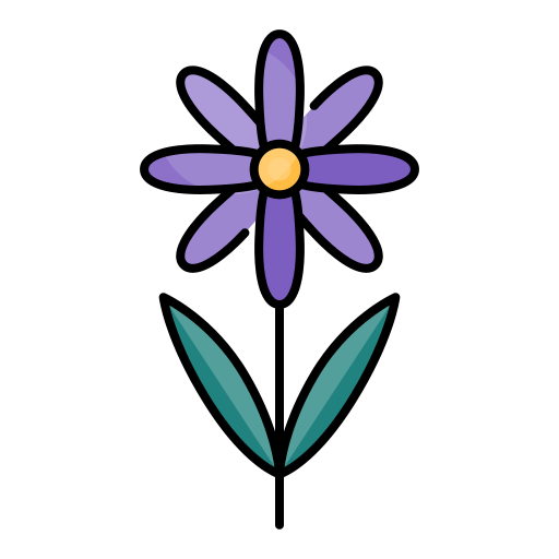 Flower Generic Outline Color icon