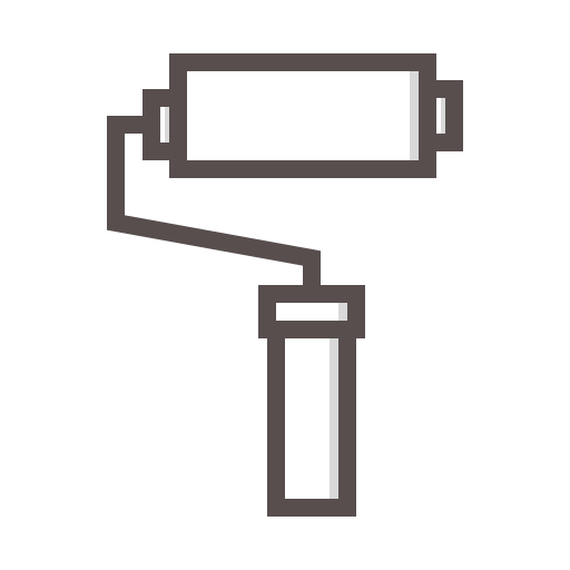 Roll paint brush free icon