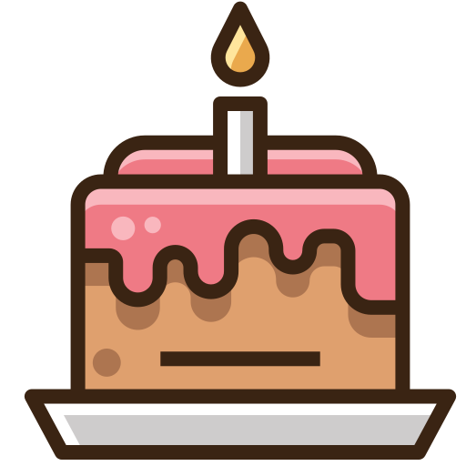 pastel de cumpleaños icono gratis