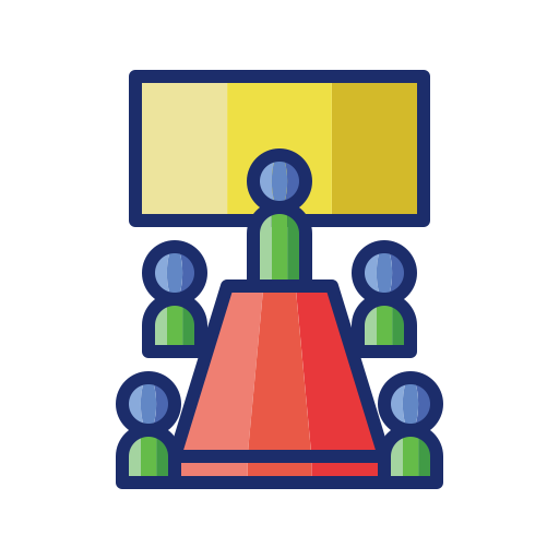 Meeting room Flaticons Lineal Color icon