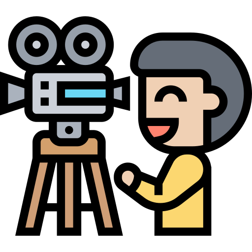 director de fotografía icono gratis