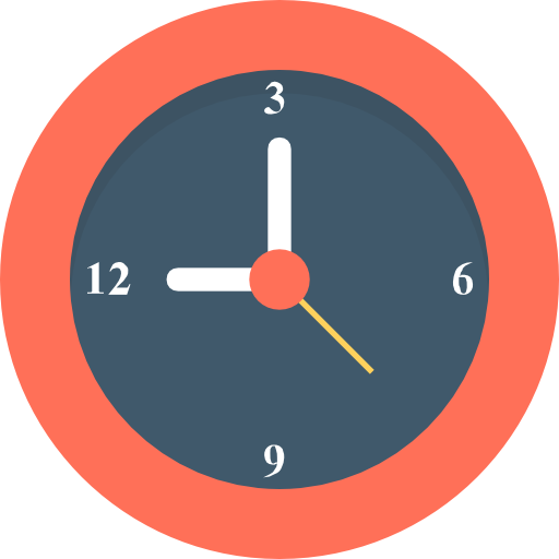 Clock Flat Color Flat Icon