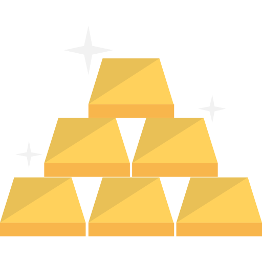 lingote de oro icono gratis