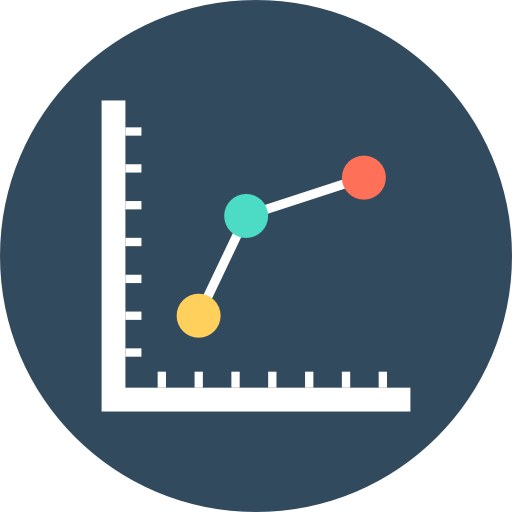 Line chart Flat Color Circular icon