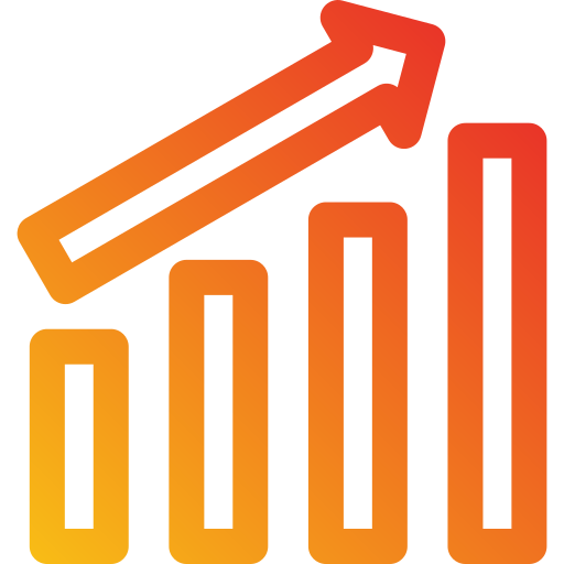 Growth graph - free icon