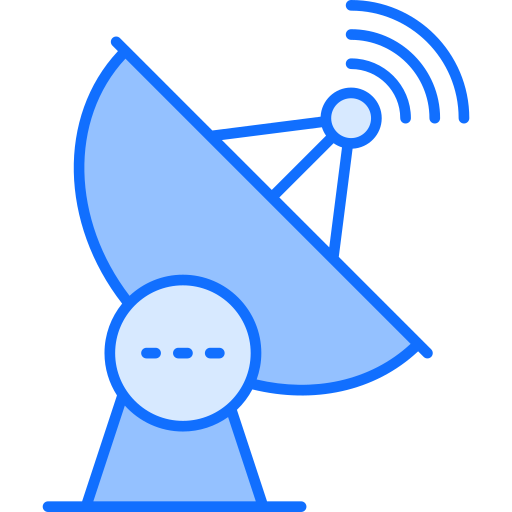 Satellite dish Generic Blue icon