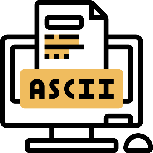 Ascii Meticulous Yellow shadow icon