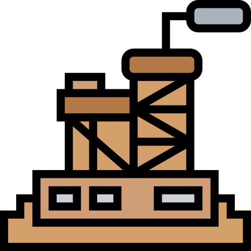 Drilling Rig Meticulous Lineal Color Icon