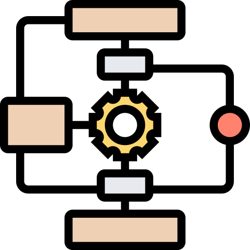 Icono De Diagrama De Flujo Meticulous Lineal Color