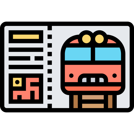 billet de train Icône gratuit