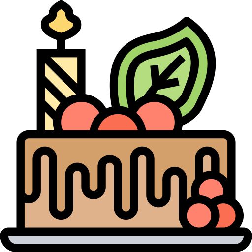 pastel de cumpleaños icono gratis