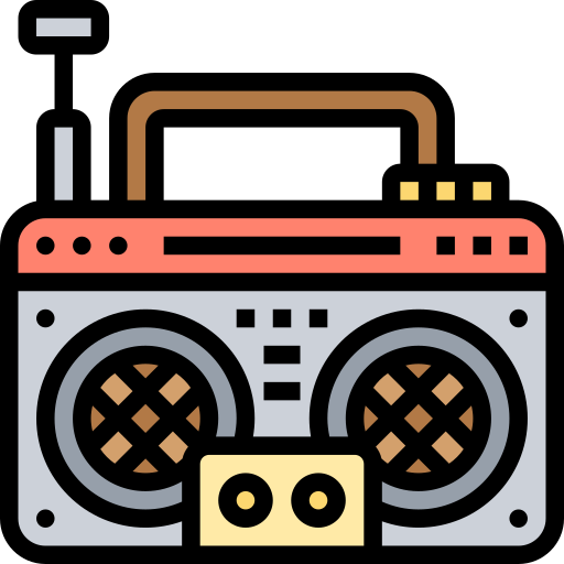 Cassette player Meticulous Lineal Color icon