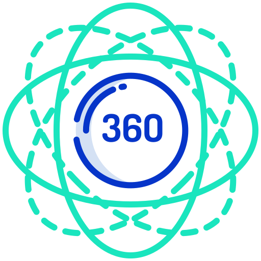 360 degrés Icône gratuit 360 degrés Icône gratuit